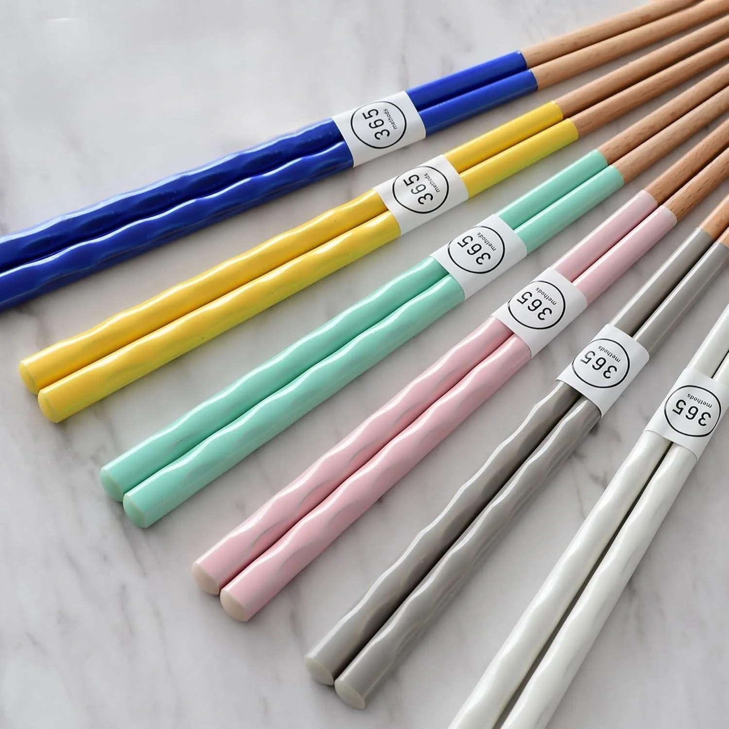 365methods Dishwasher Safe Antibacterial Carved Chopsticks 23cm - Image 8