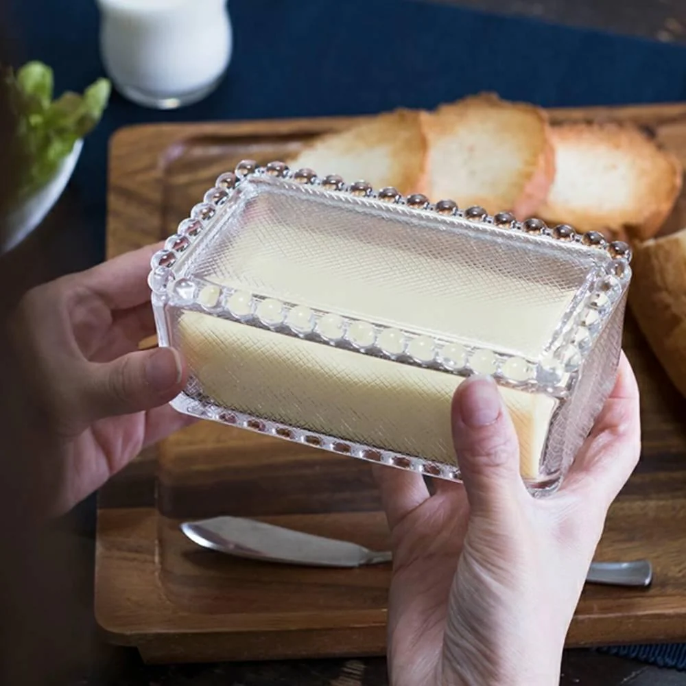 Aderia Classic Elegant Glass Butter Container Dish 1/2 Pound - Image 3