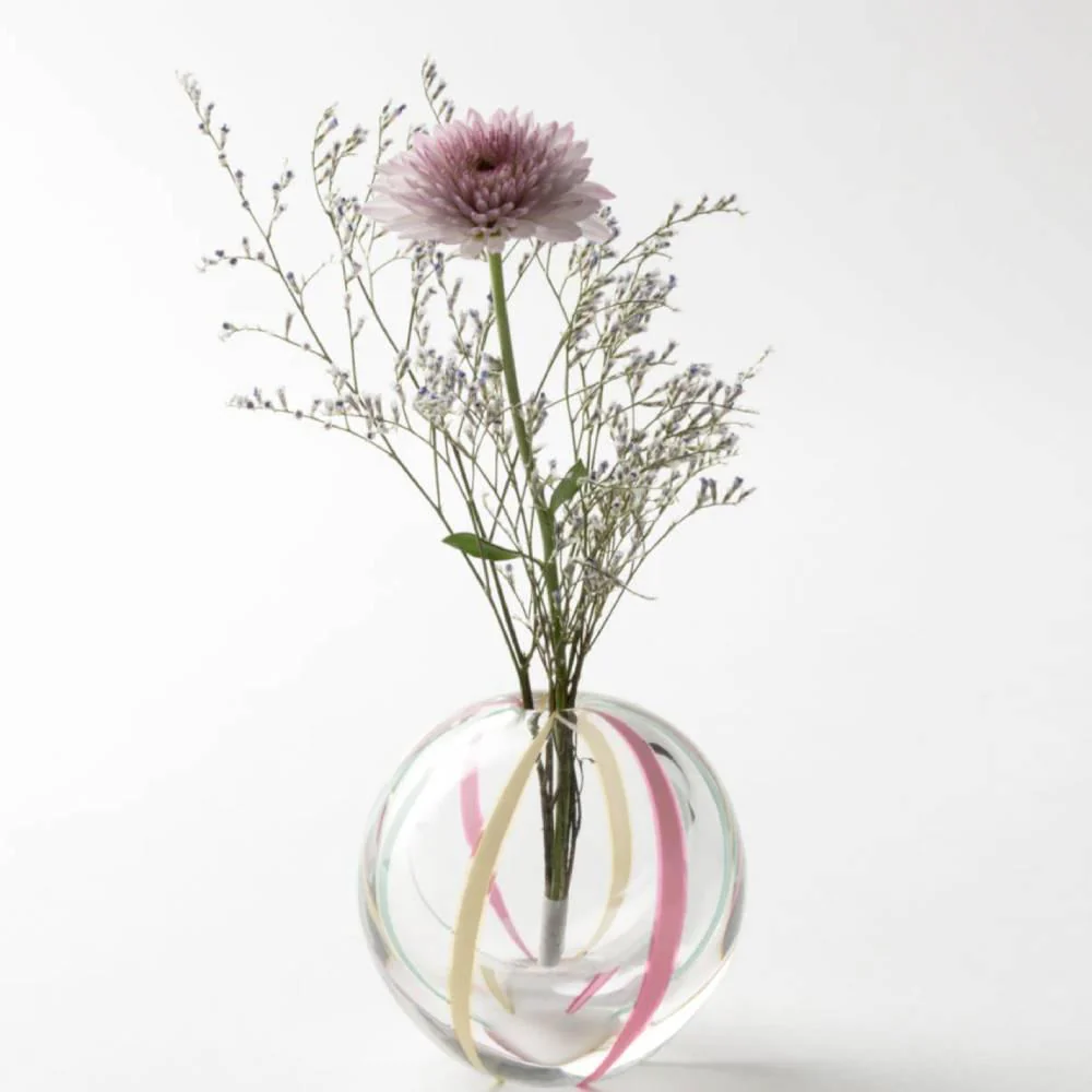 Aderia Colorful Glass Temari Ball Small Flower Vase 65mm - Image 2