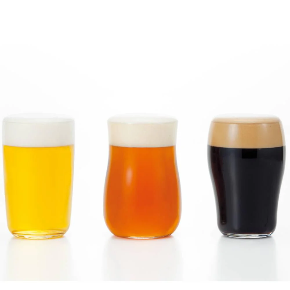 Aderia Craft Beer Glass Set Premium Short Glass Collection 3 Pieces - Image 3