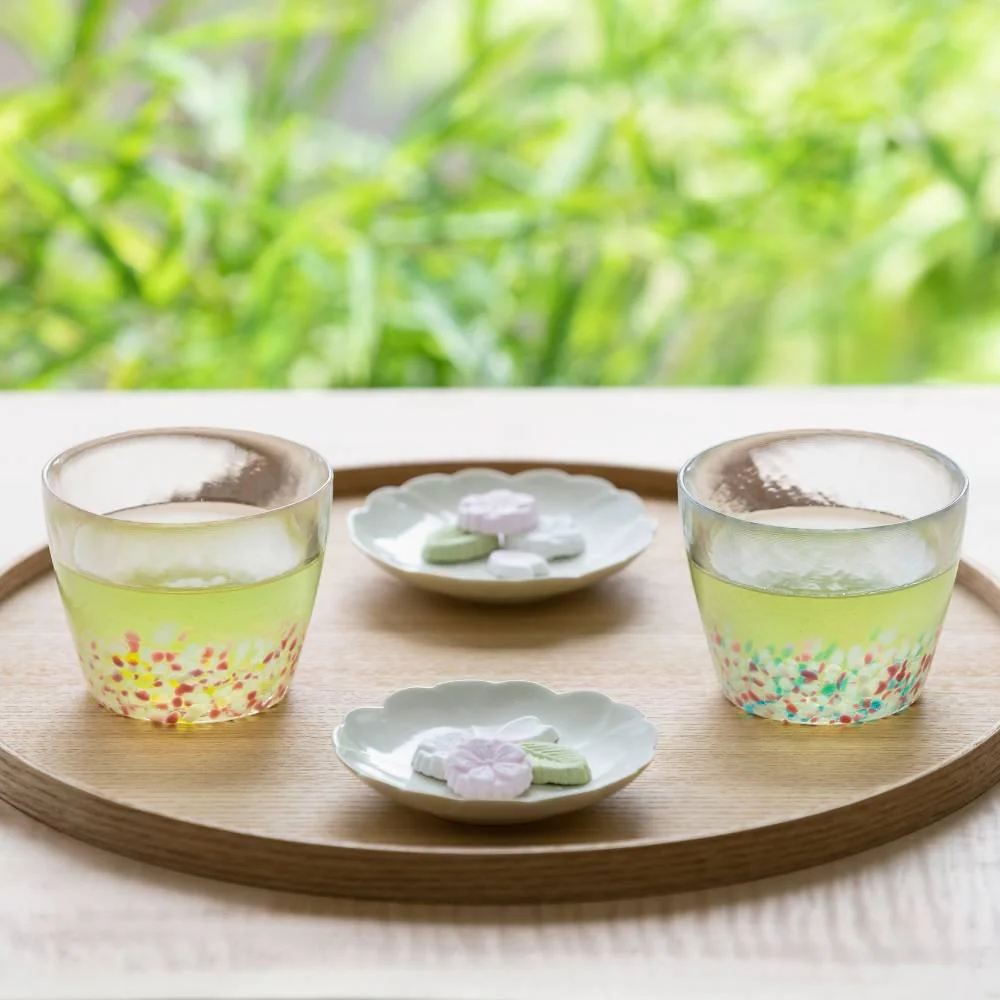 Aderia Handmade Sakura Design Drinking Glasses 190ml (Pair Set) - Image 2