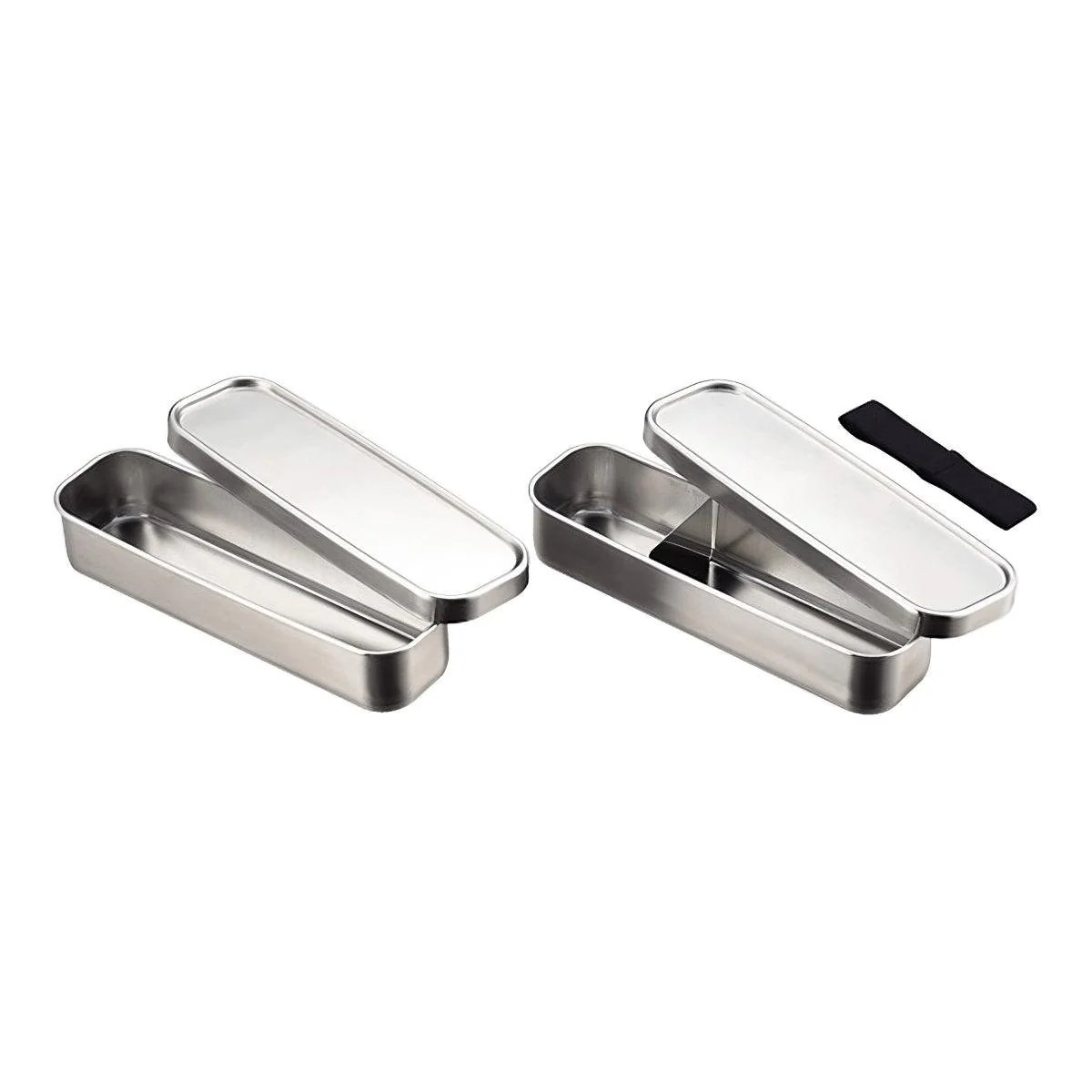 Kobo Aizawa Rectangular Slim Two-Tier Lunch Box Stainless Steel Bento Box 700ml - Image 2