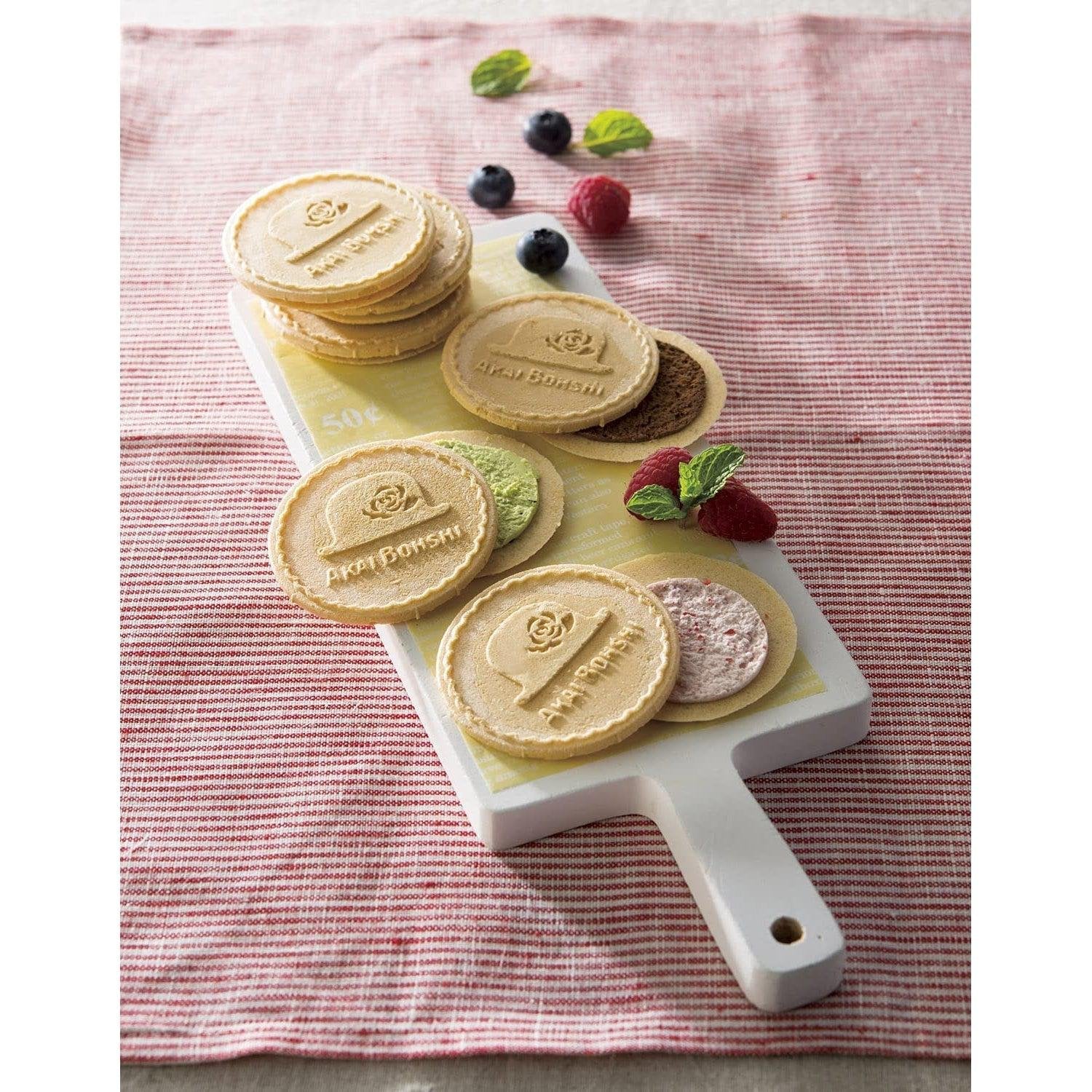 Akai Bohshi Whipped Chocolate Sandwich Biscuits 4 Assorted Flavors 32 Pieces - Image 4