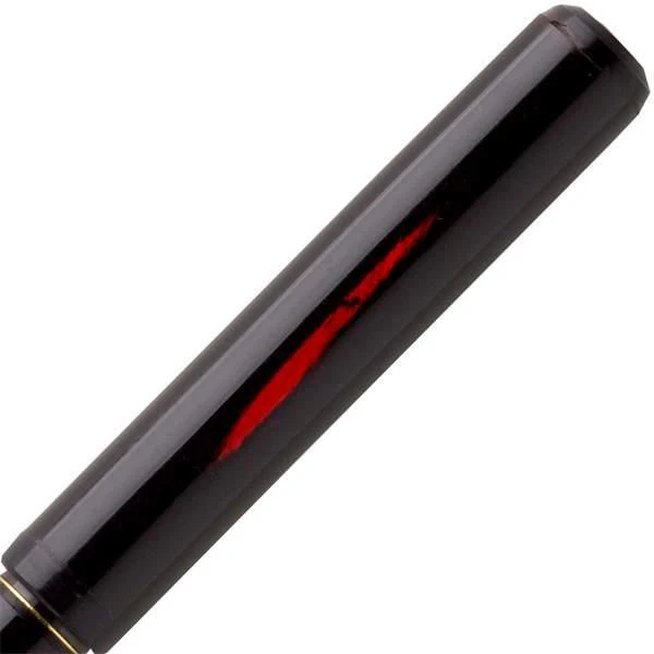 Akashiya Natural Bamboo Brush Black Lacquer Finish Pen With Wood Box - Image 3