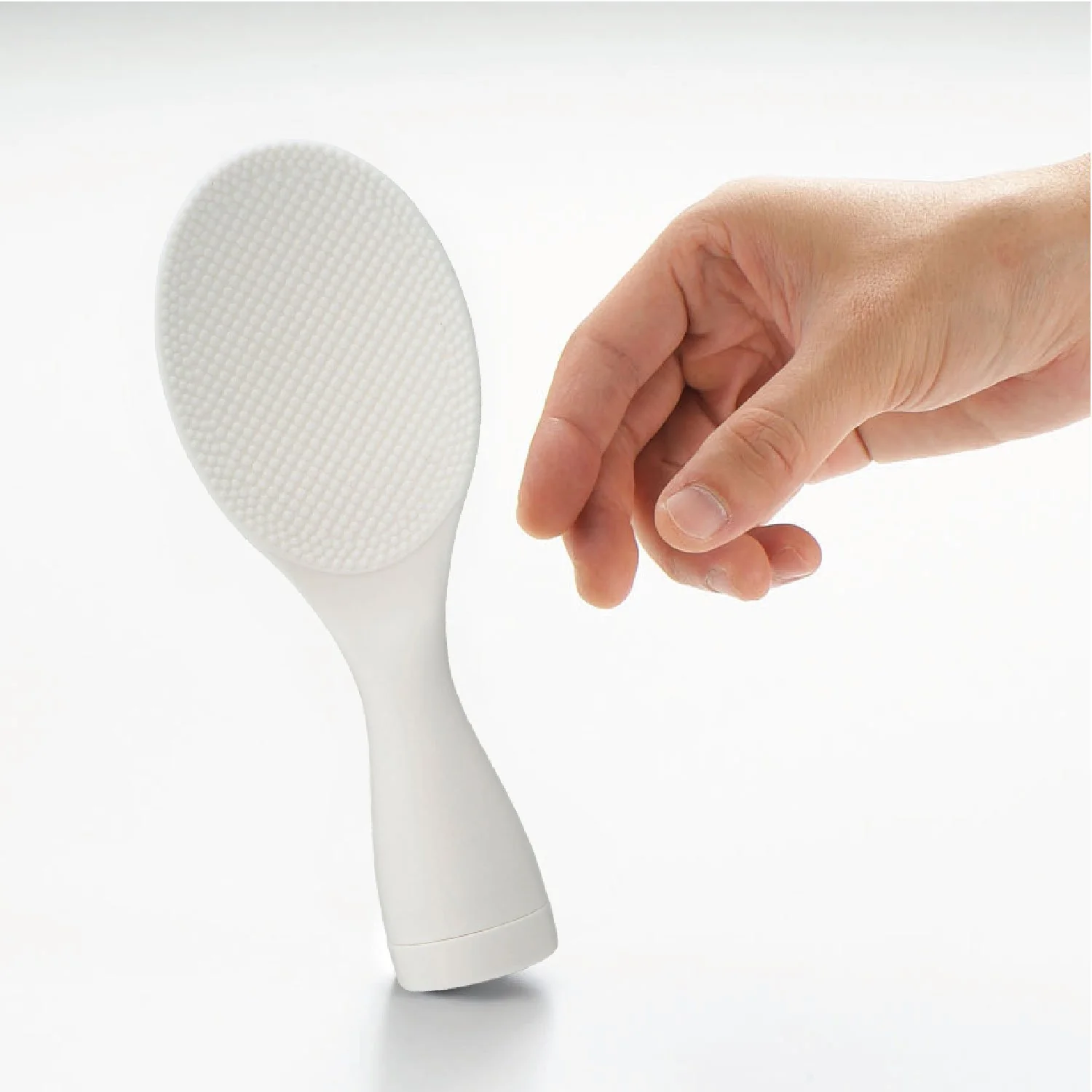 Akebono Shamoji Self Standing Non-Stick Rice Scoop White - Image 2