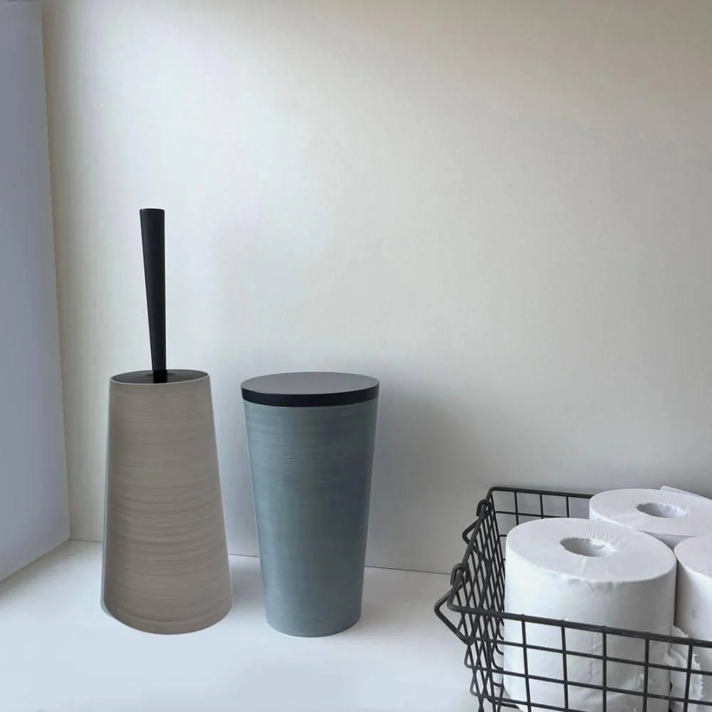 Antibacterial Toilet Brush Gray Minimalist Modern Japanese Style 36cm - Image 2