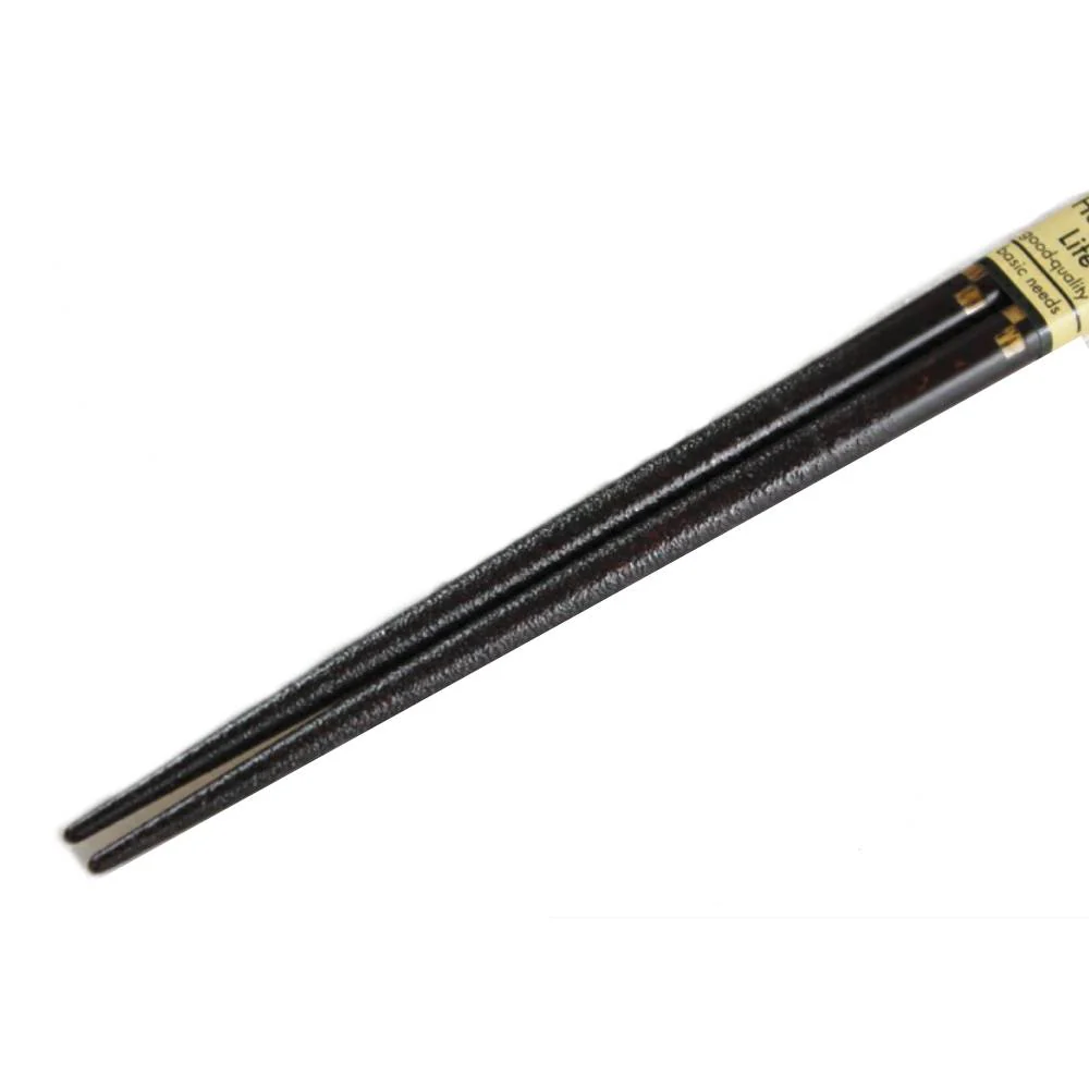 Aoba Dishwasher Safe Wooden Chopsticks Checkered Black & Gold 23cm - Image 3