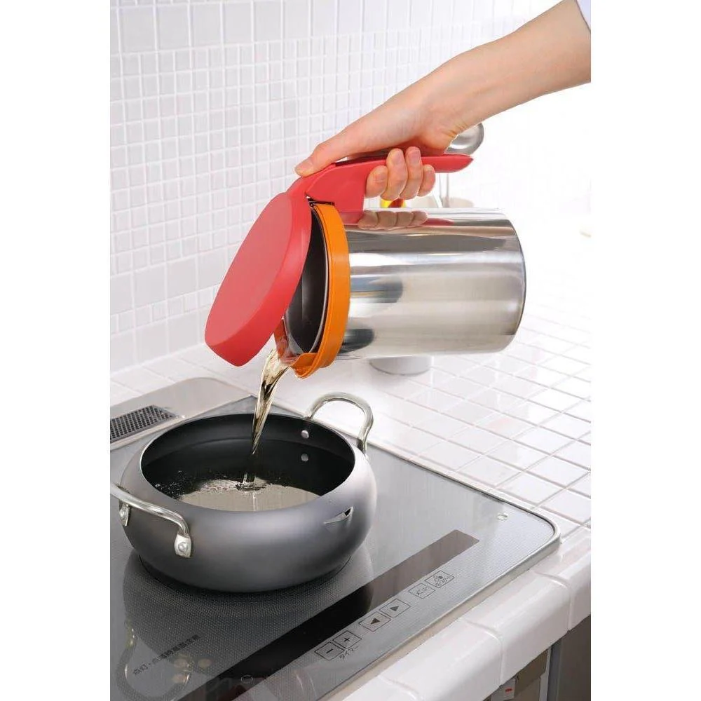 Uchicook Roka Pot Cooking Oil Filter Pot Red UCS1RD - Image 5