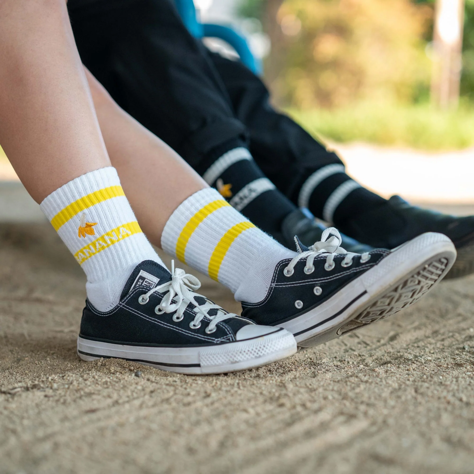 Banana Deodorizing & Sustainable White Crew Socks 25-28cm - Image 6