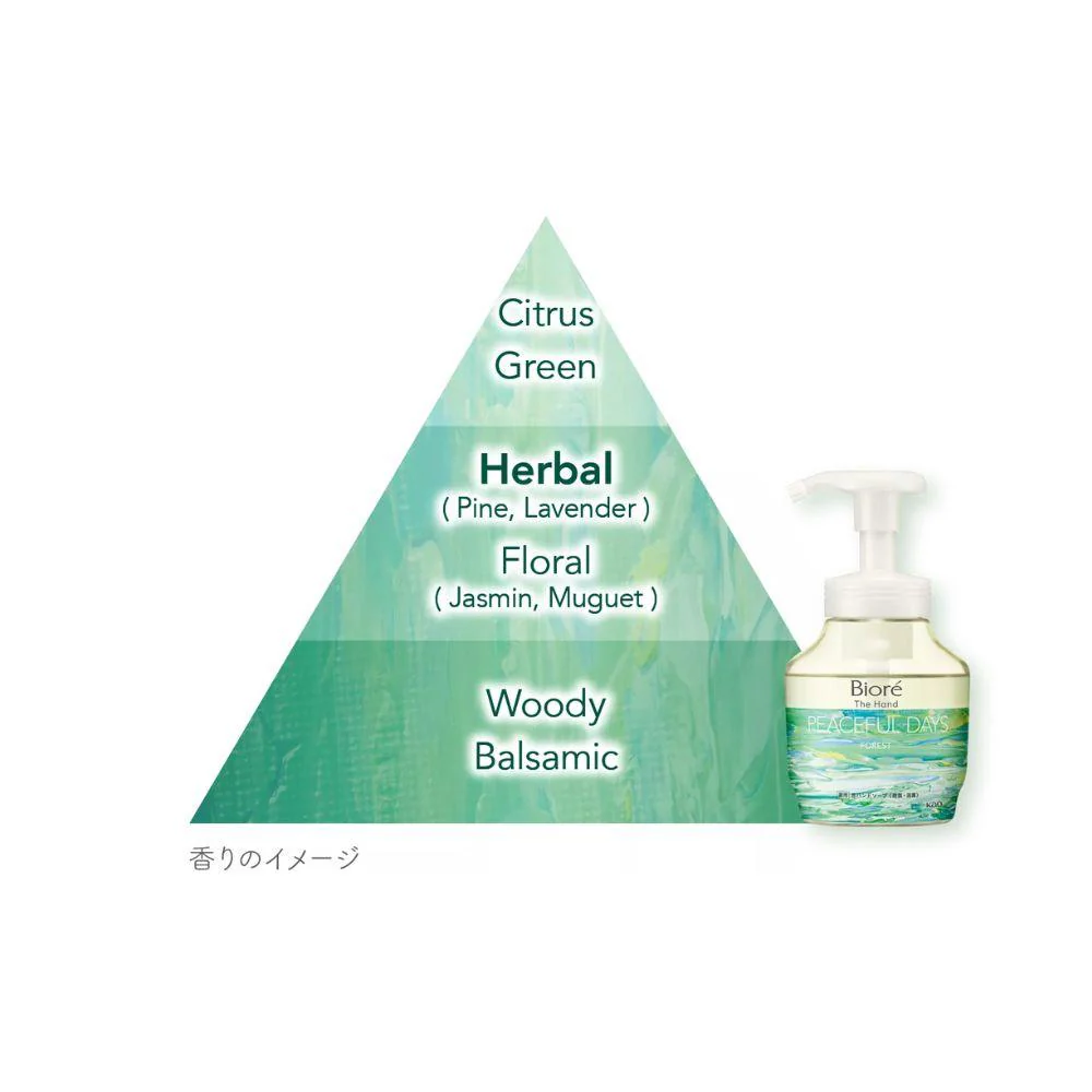 Bioré Antibacterial Foaming Hand Soap Forest Scent Pump Bottle 280ml - Image 3