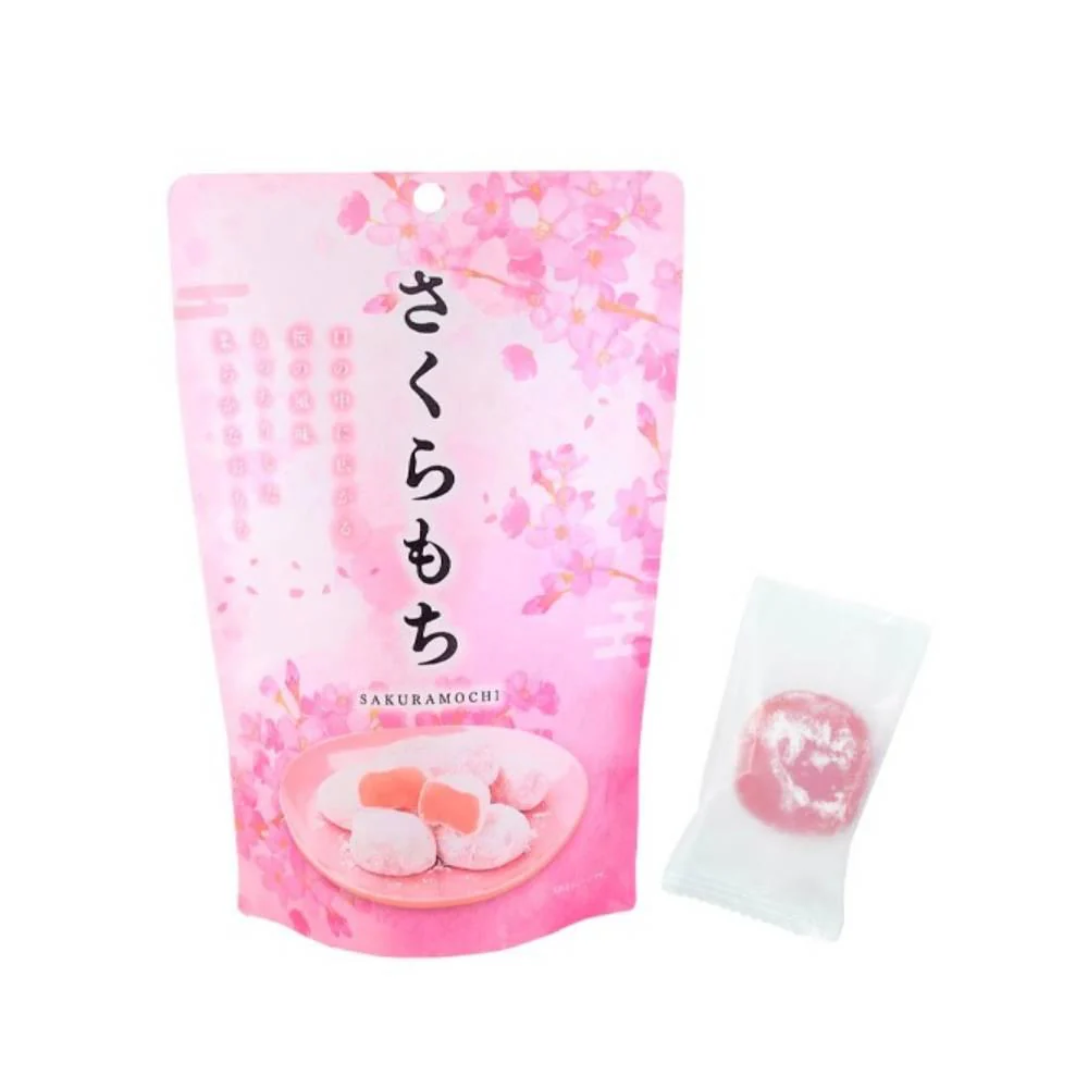 Bite Sized Mochi Snack Sakura Cherry Blossom Flavor 130g (Pack of 5) - Image 4