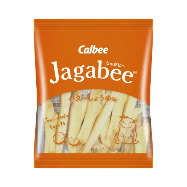 Calbee Jagabee Potato Sticks Snack Butter Soy Sauce 75g - Image 2