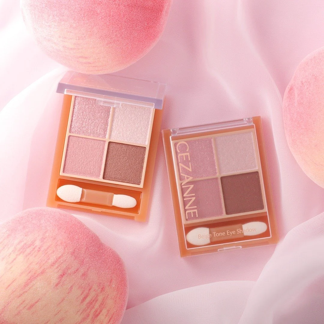 Cezanne Beige Tone Eyeshadow Four Color Eye Shadow Palette 4.3g - Image 3
