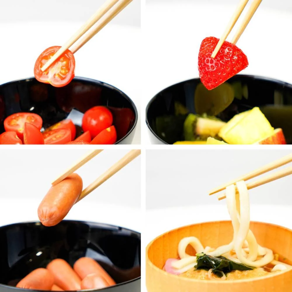Children's Chopsticks Non-Slip Dishwasher Safe Grey Chopsticks 18cm - Image 3