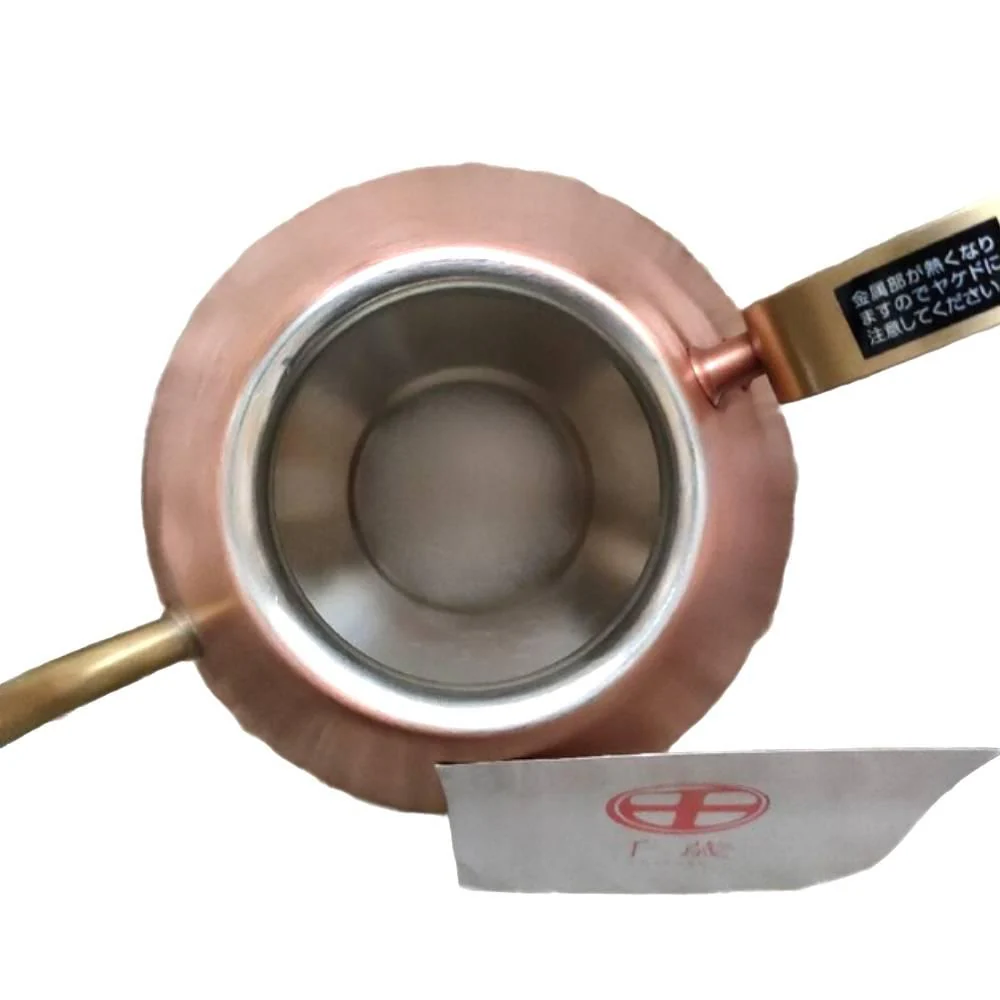Chitose Copper Gooseneck Kettle With Wooden Handle 0.9L - Image 3