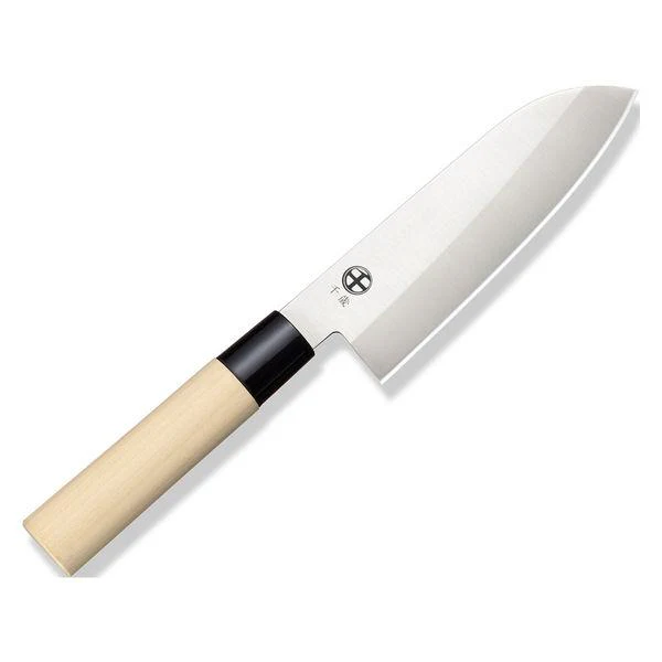 Chitose Japanese Knife 3-Piece Set Wood Handle Santoku, Nakiri & Deba - Image 8