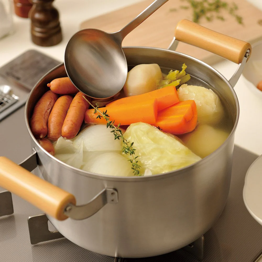 Chitose Stainless Steel Small Stock Pot (IH Compatible) 6-quart/5L - Image 2