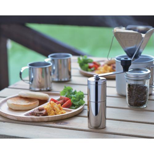 Compact Manual Coffee Grinder Mirrored Stainless Steel 120ml Capacity - Image 2