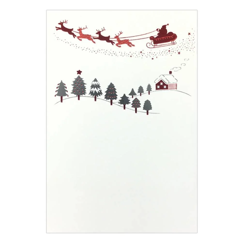 December Seasonal Foil Stamped Postcard Christmas Design