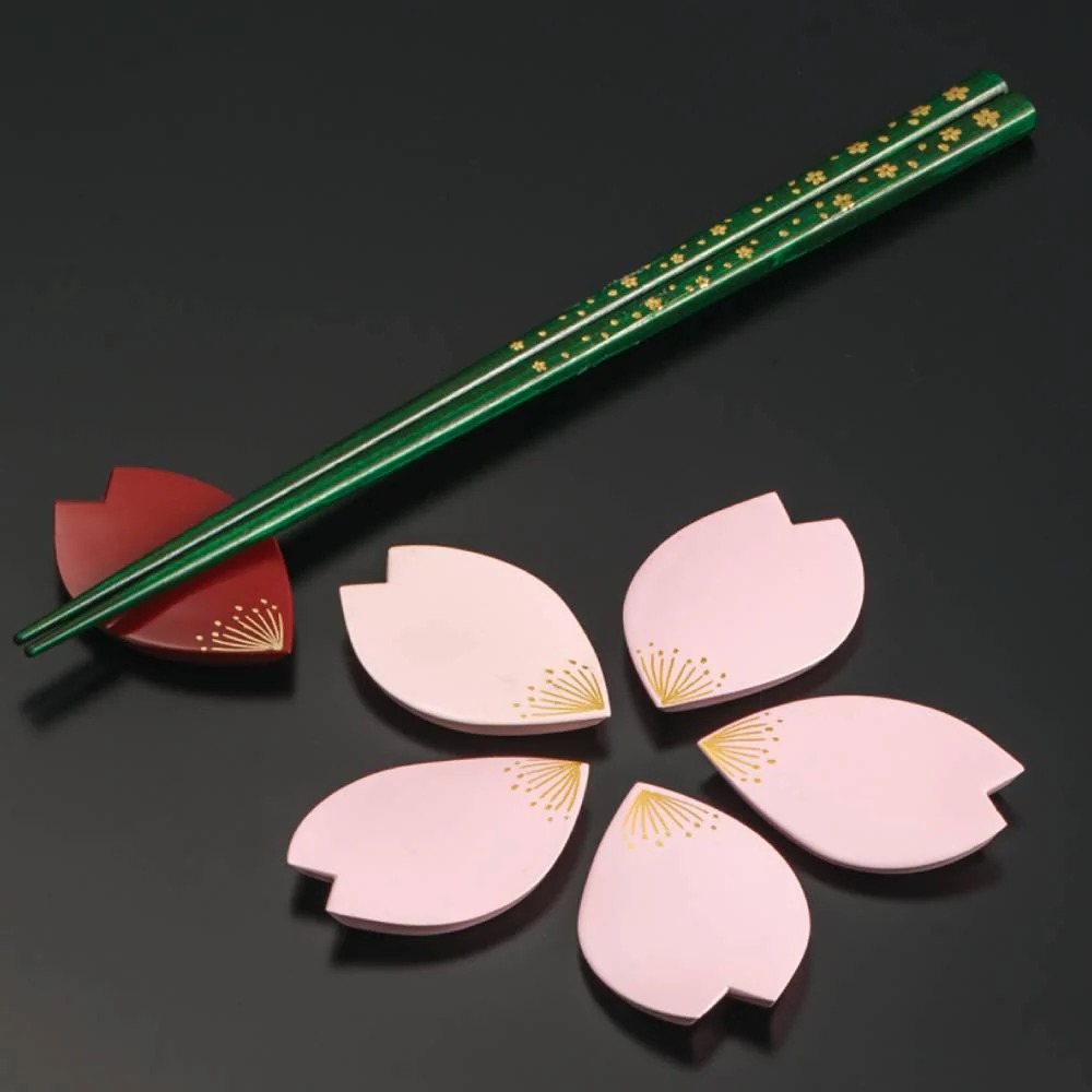 Decorative Sakura Chopsticks Rest Cherry Blossom Petal Shaped Pink 1pc - Image 4
