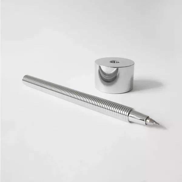 Delight Labo Igarashi Takenobu Standing Ballpoint Pen Silver - Image 2