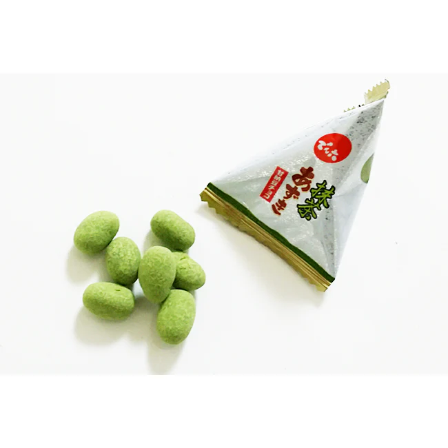 Denroku Amanatto Matcha Chocolate Covered Azuki Red Beans 70g (Pack of 6) - Image 2