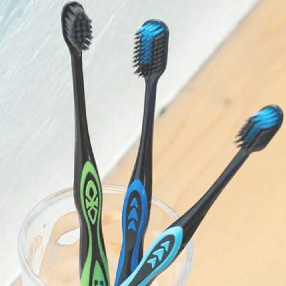 Dental Pro Compact PCC Black Bristle Cavity Prevention Toothbrush Medium C12 - Image 4