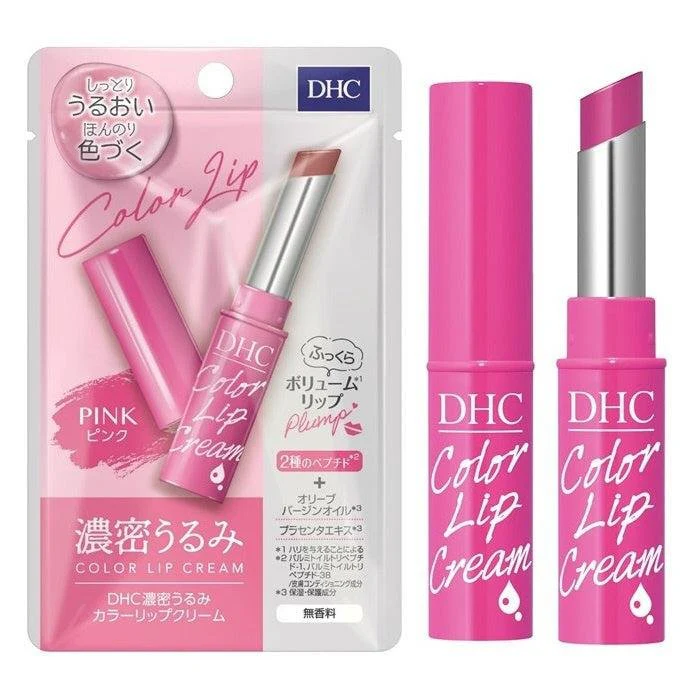 DHC Color Lip Cream Unscented Natural Lipstick Pink 1.5g - Image 3