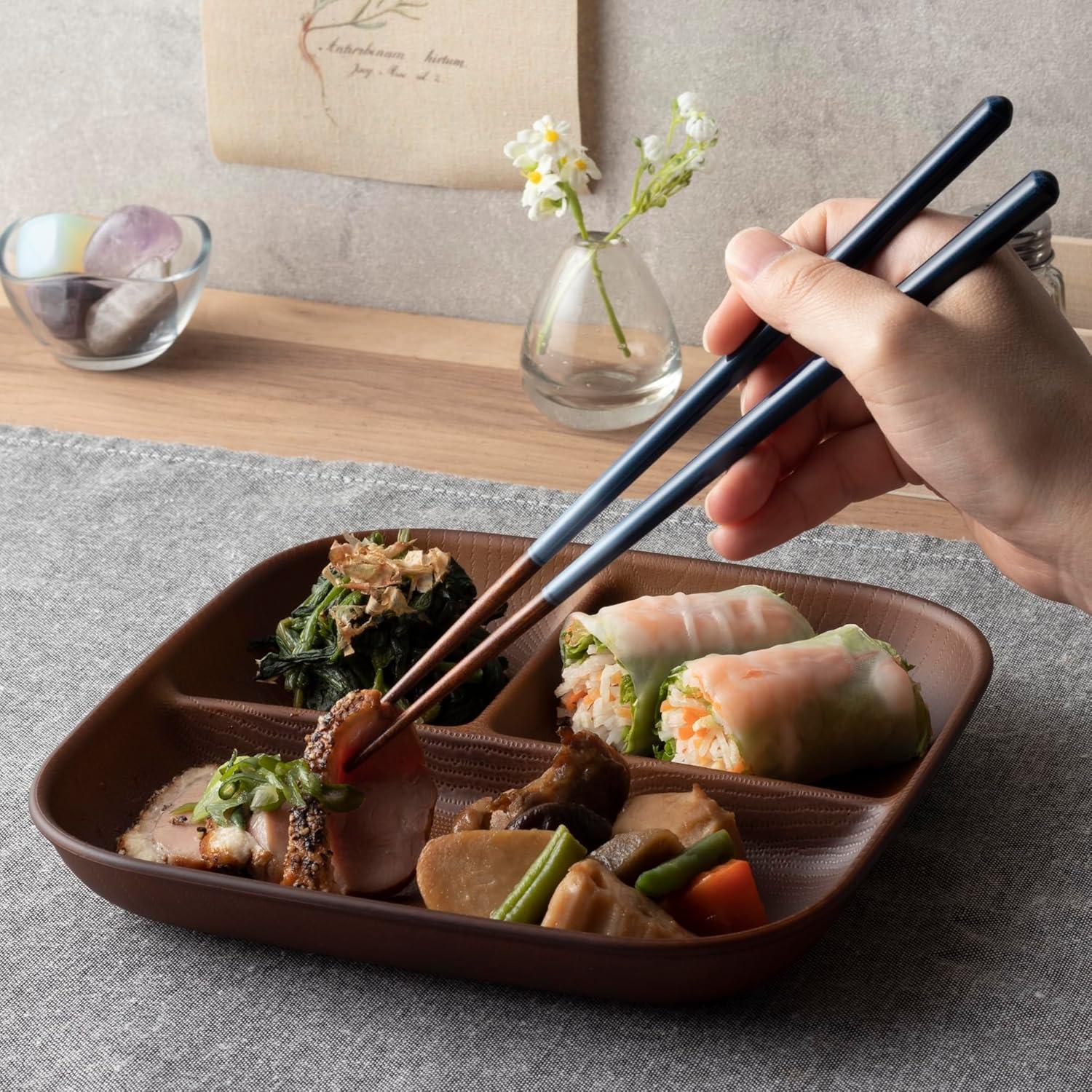 Aoba Dishwasher Safe Wooden Chopsticks Ocean Blue 23cm - Image 4