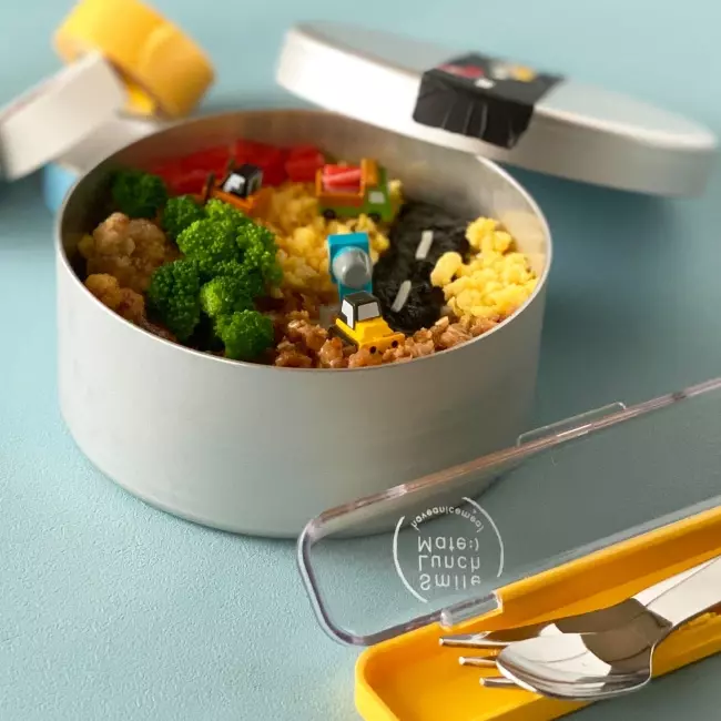 Eco Deli Round Bento Box Easy-to-Clean Aluminum Lunch Box 400ml - Image 3