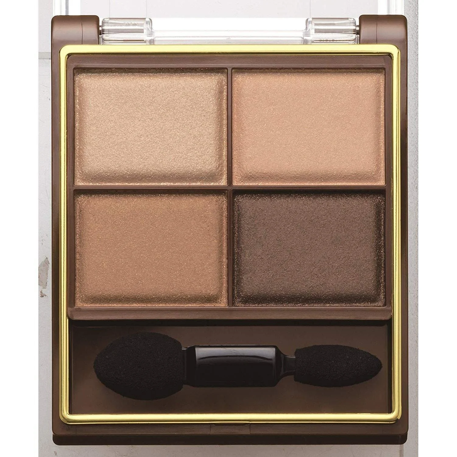 Excel Skinny Rich Shadow 4-Color Eyeshadow Quad Natural Brown Tones - Image 11