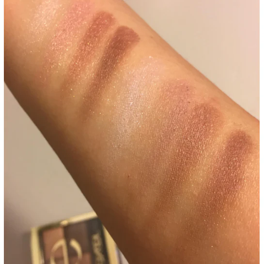 Excel Skinny Rich Shadow 4-Color Eyeshadow Quad Natural Brown Tones - Image 3