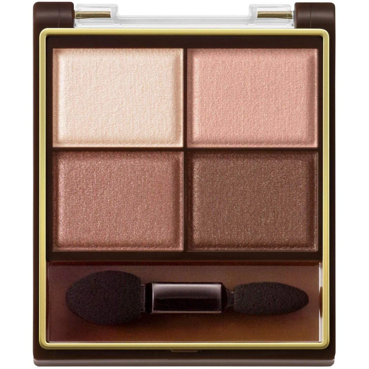 Excel Skinny Rich Shadow 4-Color Eyeshadow Quad Natural Brown Tones - Image 7