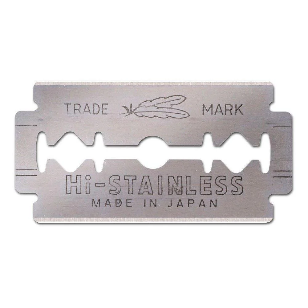 Feather Hi-Stainless Double Edge Razor Blade Refills 10 Blades - Image 2