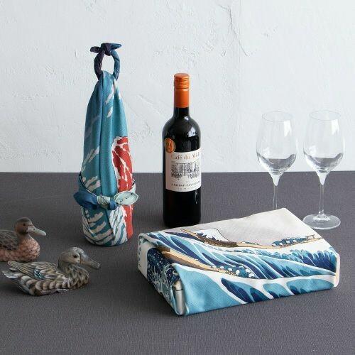 Furoshiki Great Wave off Kanagawa Organic Cotton Wrapping Cloth 70x70cm - Image 3