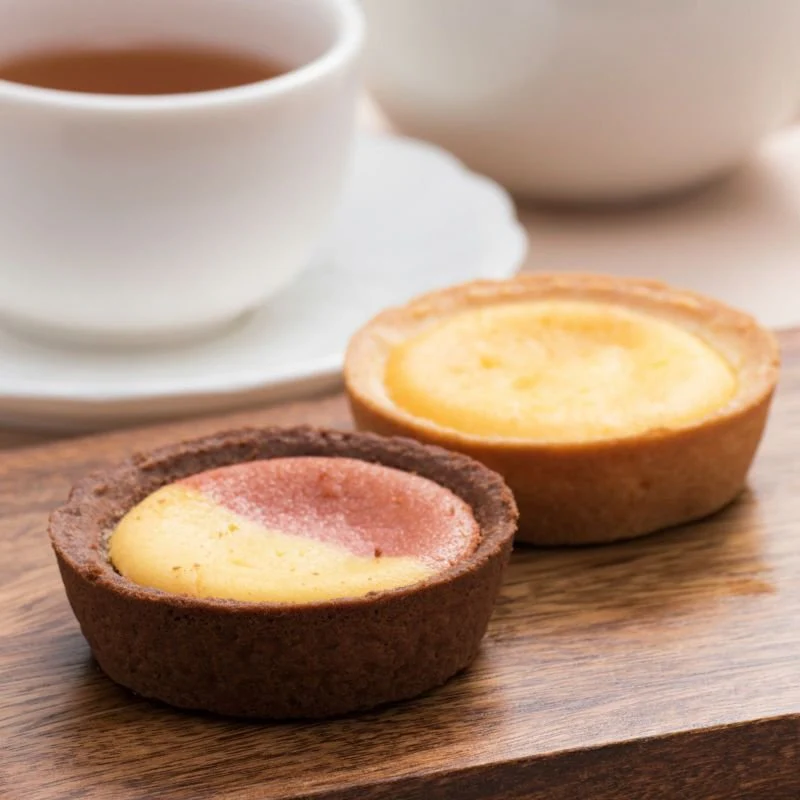 Gin No Mori Cheesecake Tart Mix Plain & Strawberry Chocolate 8 Pieces - Image 2