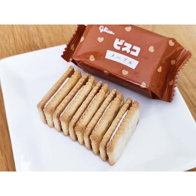 Glico Bisco Maple Syrup Flavored Cream Sandwich Biscuits 15 Pieces (Pack of 5) - Image 5