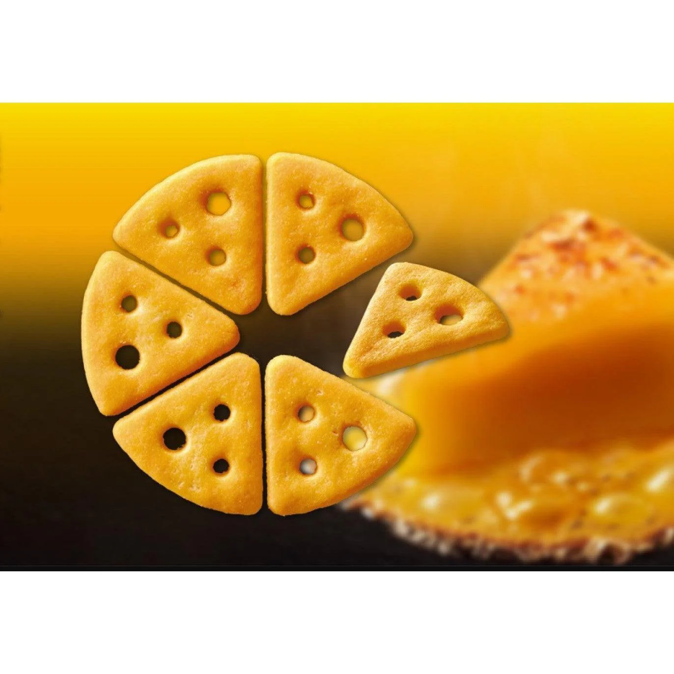 Glico Cheeza Cheddar Cheese Crackers (Pack of 10) - Image 3