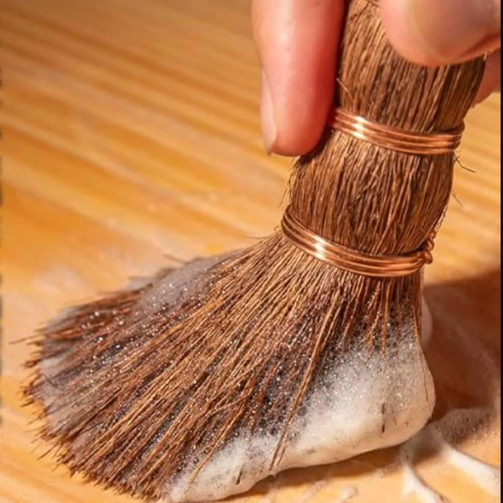 Handmade Biodegradable Palm Fiber Dish Scrubber 14cm - Image 2