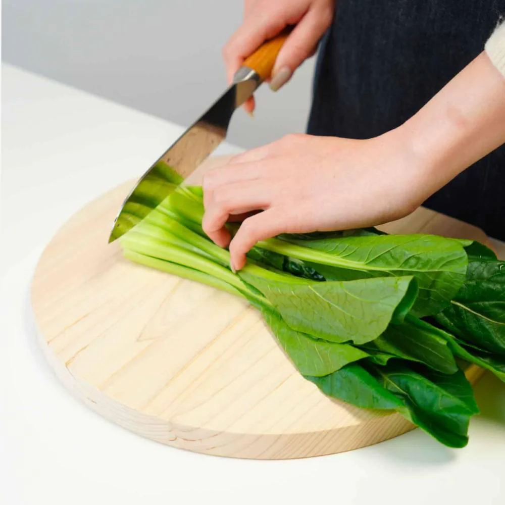 Handmade Self-Standing Hinoki Cutting Board Wooden Chopping Board - Image 3