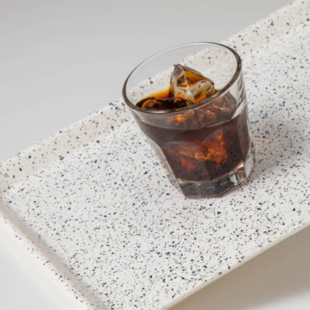 Handmade Stone Style Kishu Lacquerware Tray Non-Slip White - Image 2
