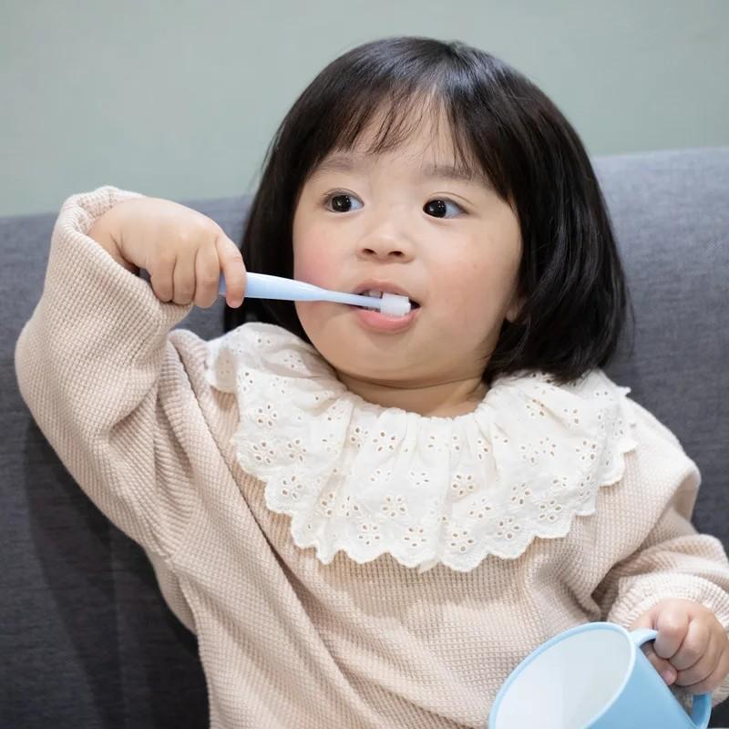 Hapico Step 2 Baby & Toddler Toothbrush Easy 360 Degree Brush Purple - Image 2