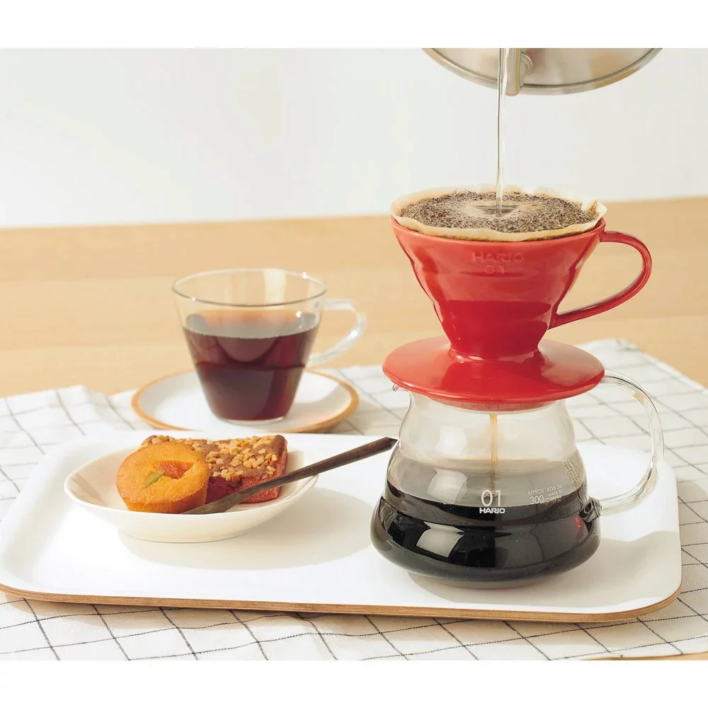 Hario V60 Ceramic Coffee Dripper 1~4 Cups Red - Image 2