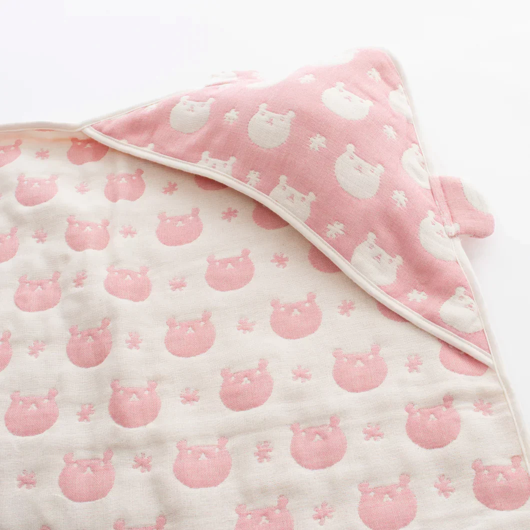Hartwell Imabari 6-Layer Muslin Swaddle Baby Blanket With Hood 80cm - Image 3