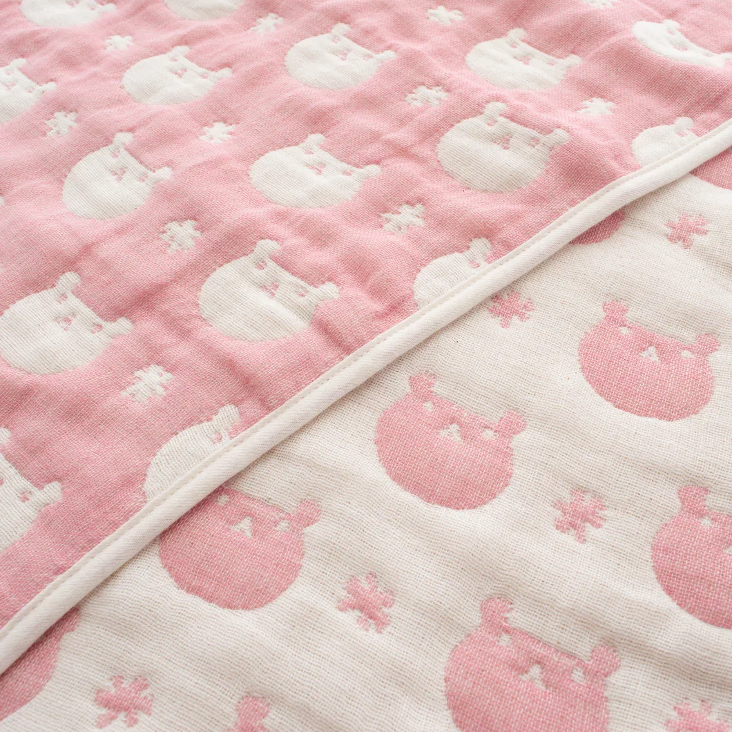 Hartwell Imabari 6-Layer Muslin Swaddle Baby Blanket With Hood 80cm - Image 4