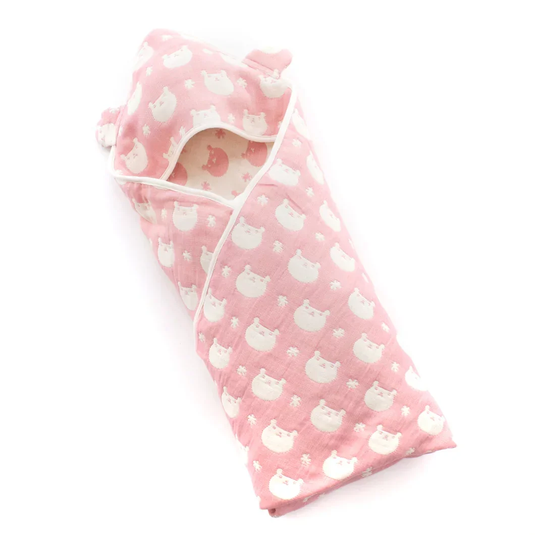 Hartwell Imabari 6-Layer Muslin Swaddle Baby Blanket With Hood 80cm - Image 6