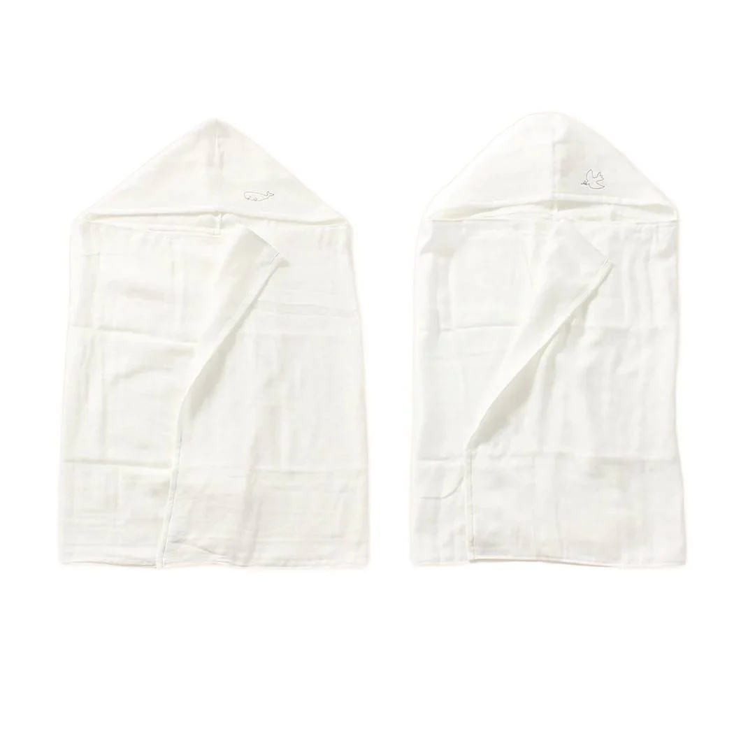 Hartwell Imabari Hooded Baby Bath Towel 100% Cotton Muslin 120cm - Image 5