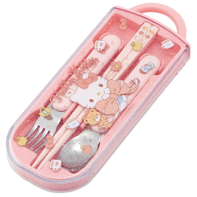 Hello Kitty Children's Cutlery Set In Case Dishwasher Safe - Image 2
