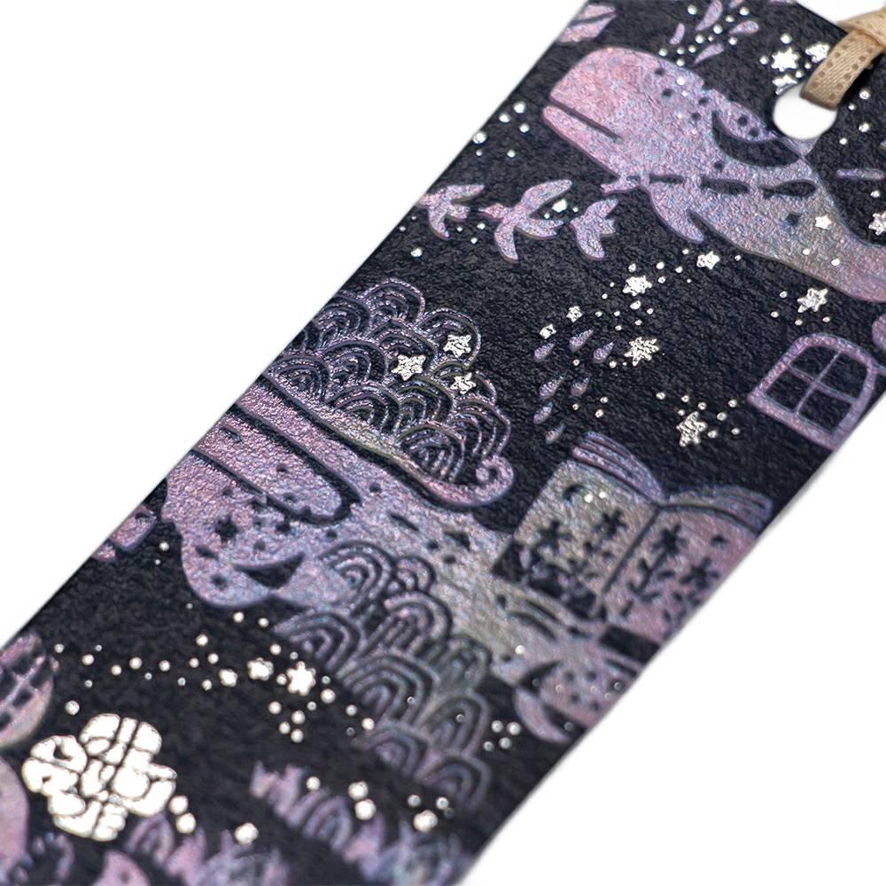 Holographic Foil Stamped Bookmark Whale Memorial Design 2 ct. - Image 3