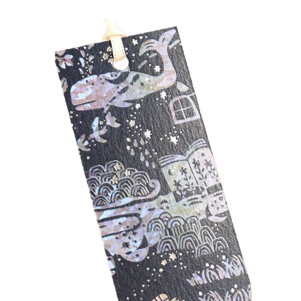 Holographic Foil Stamped Bookmark Whale Memorial Design 2 ct. - Image 4